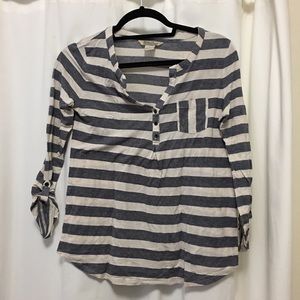 Lucky Brand long sleeve striped tee with pocket